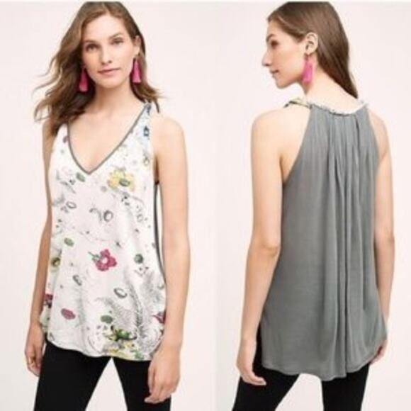 Anthro Tiny Sorcha Floral Twisted Strap Tank Size XS - Picture 1 of 8